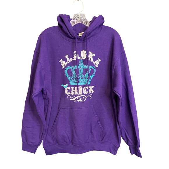 Alaska Chick Purple Hoodie Medium - Picture 5 of 5